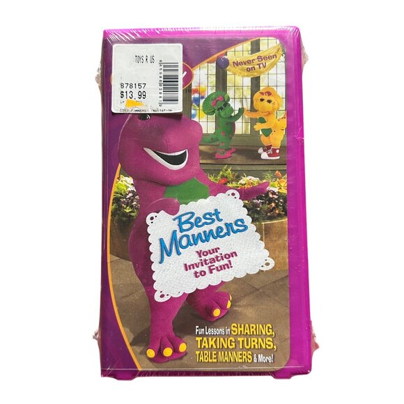 Barney Best Manners VHS Tape Sealed 2003 Fun Lessons Kids Educational - Picture 1 of 4